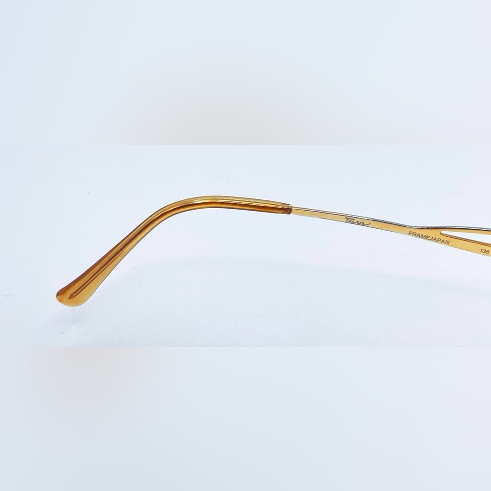Vintage Tura 303 Gold Oval Sunglasses Frames Only - Picture 8 of 8